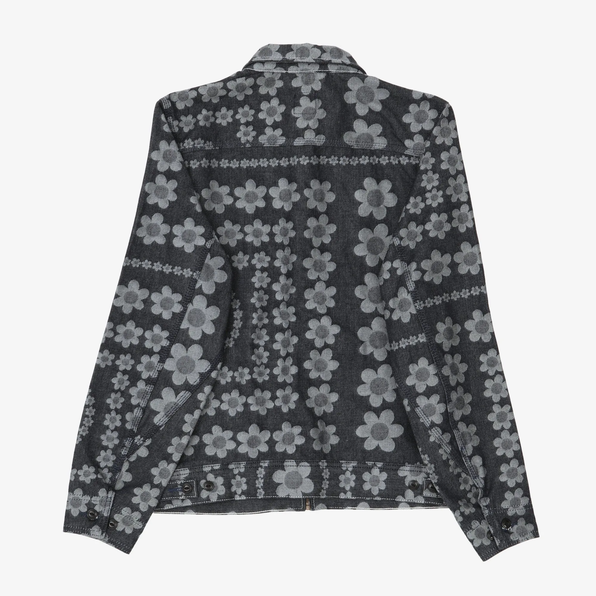 101 Flower Pattern Denim Jacket
