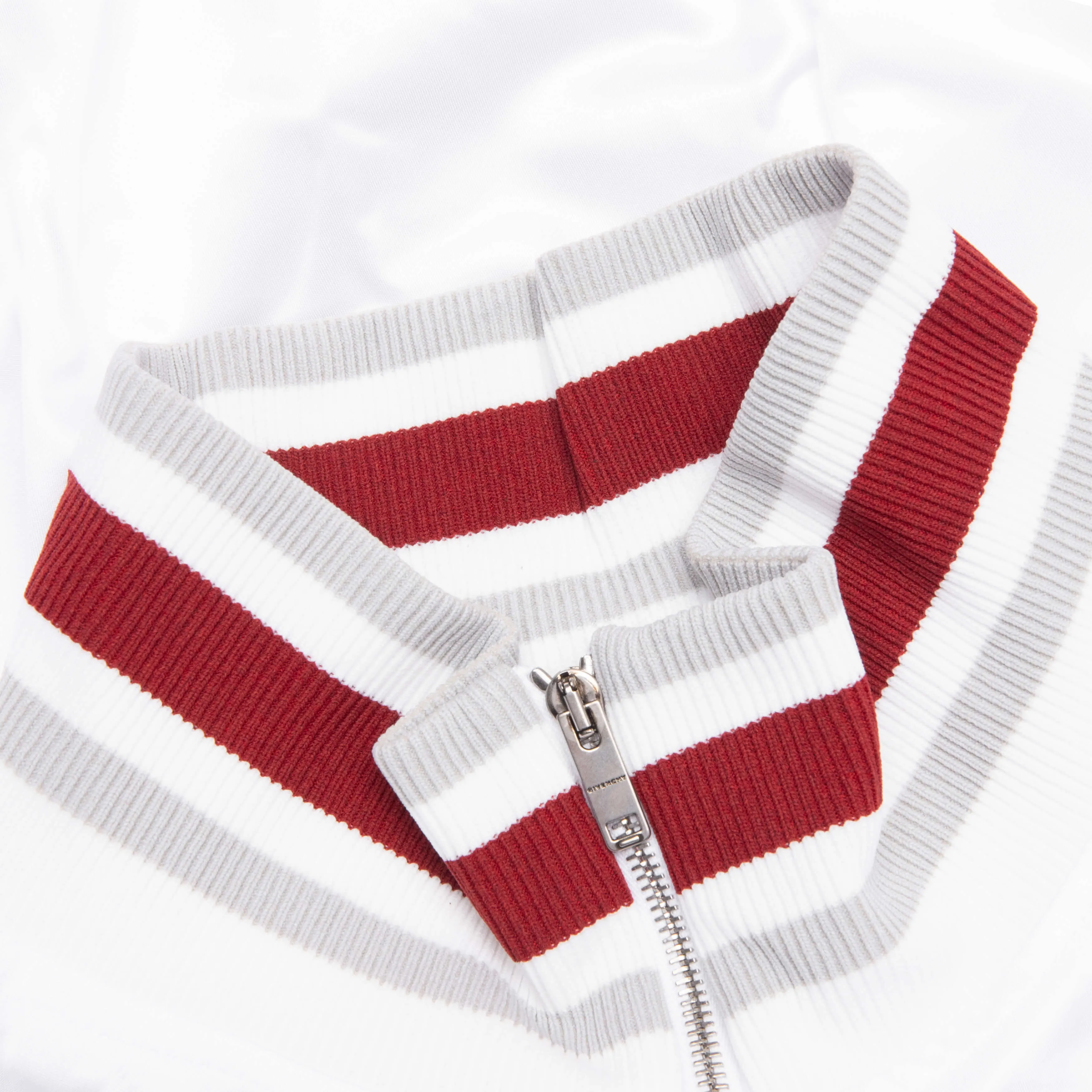 1952 Shiny Raglan Bomber Jacket - White