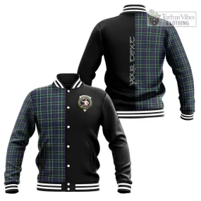 Allardice Tartan Baseball Jacket with Family Crest and Half Of Me Style