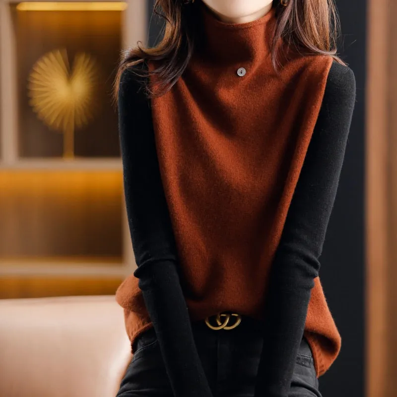Cashmere Vest Knitted Loose Sweater 100% Wool Vest Autumn And Winter Knitted Loose Sleeveless Women's Pullover Sweater