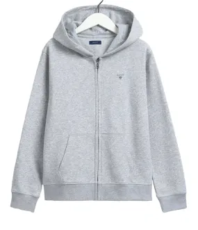 Gant - Grey original full zip hoodie, 9yrs - 16yrs