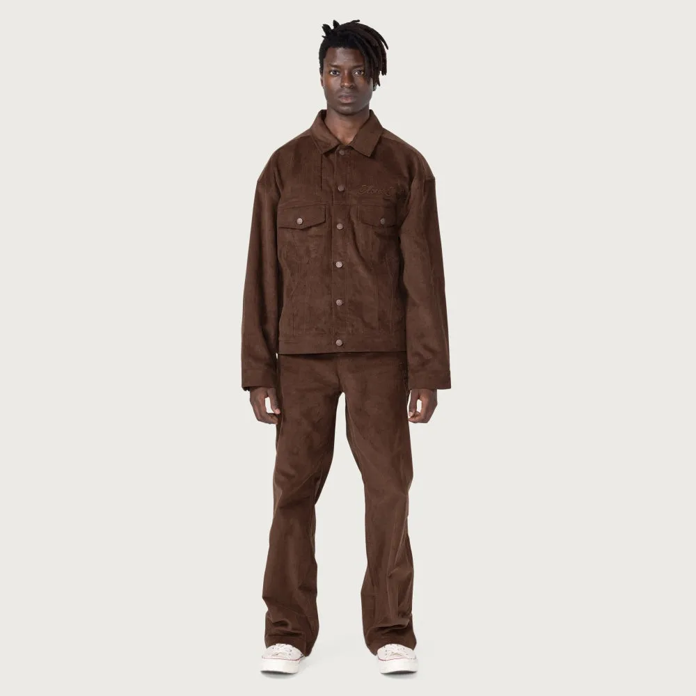 HONOR THE GIFT TRUCKER JACKET-BROWN