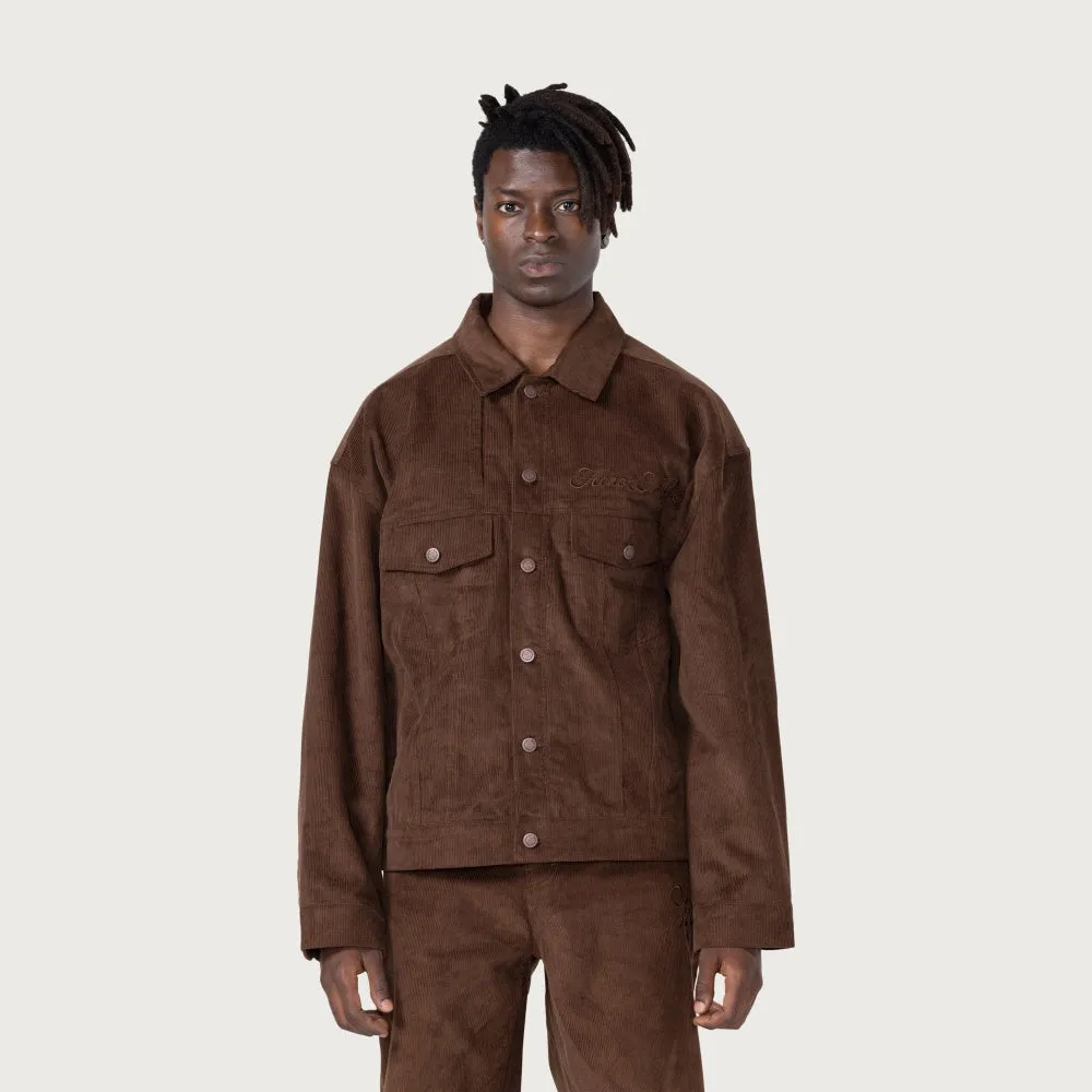 HONOR THE GIFT TRUCKER JACKET-BROWN