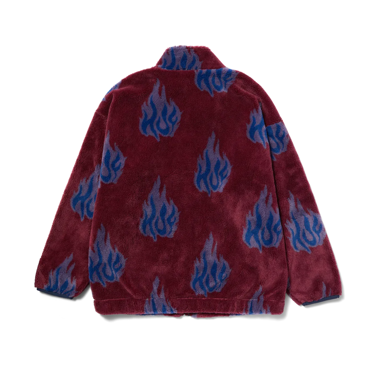 HUF FLAMIN ZIP SHERPA FLEECE-BERRY
