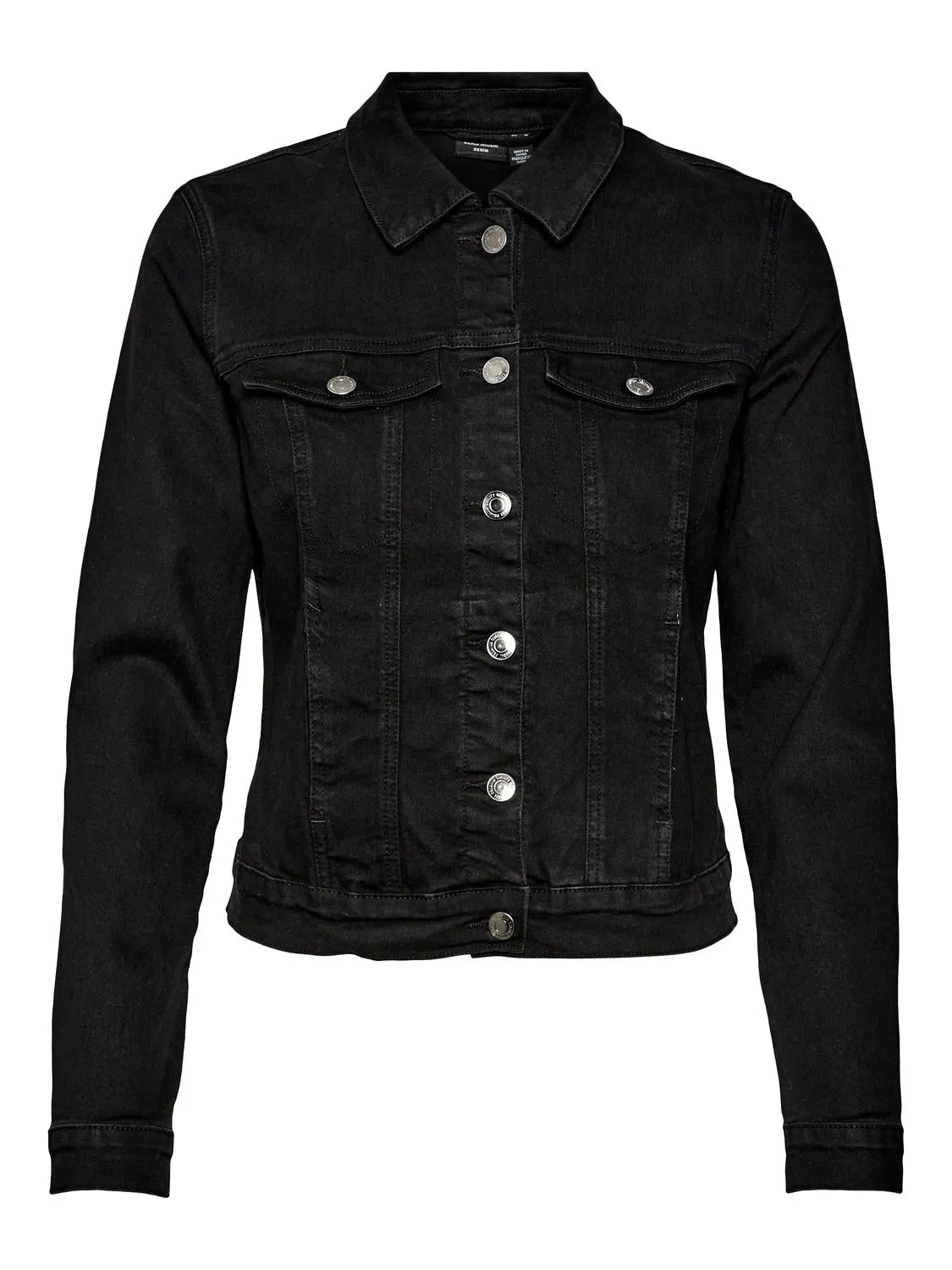 Luna Slim Denim Jacket - Black