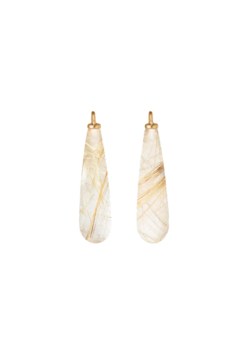 Ole Lynggaard Rutile Quartz Cabochon Earring Pendants
