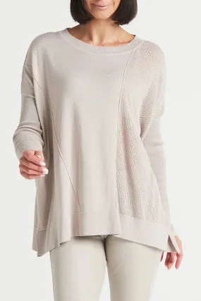 PIMA COTTON NU TEXTURED CREWNECK SWEATER PLANET 164K