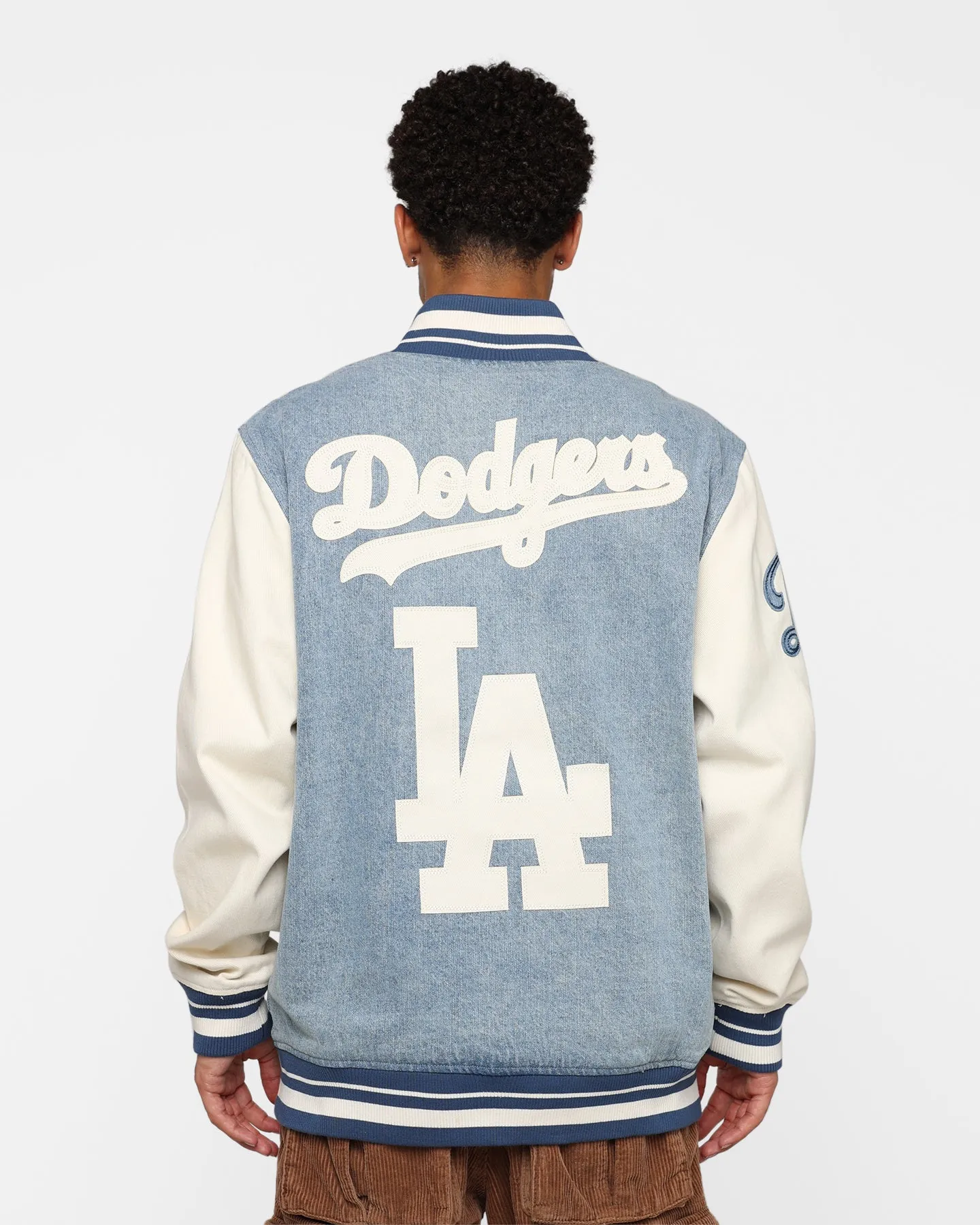 Pro Standard Los Angeles Dodgers Varsity Blue Jacket Denim/Linen