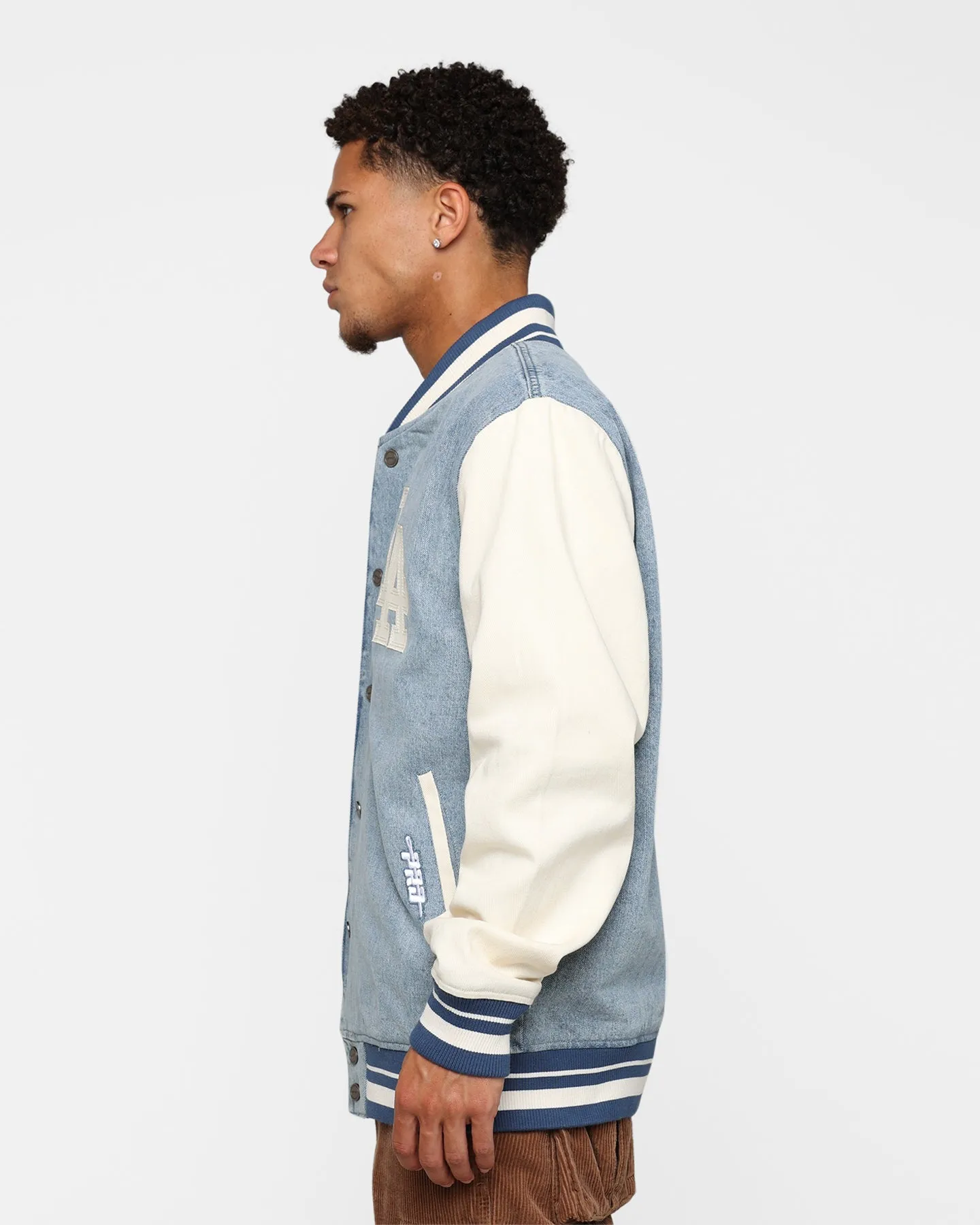 Pro Standard Los Angeles Dodgers Varsity Blue Jacket Denim/Linen