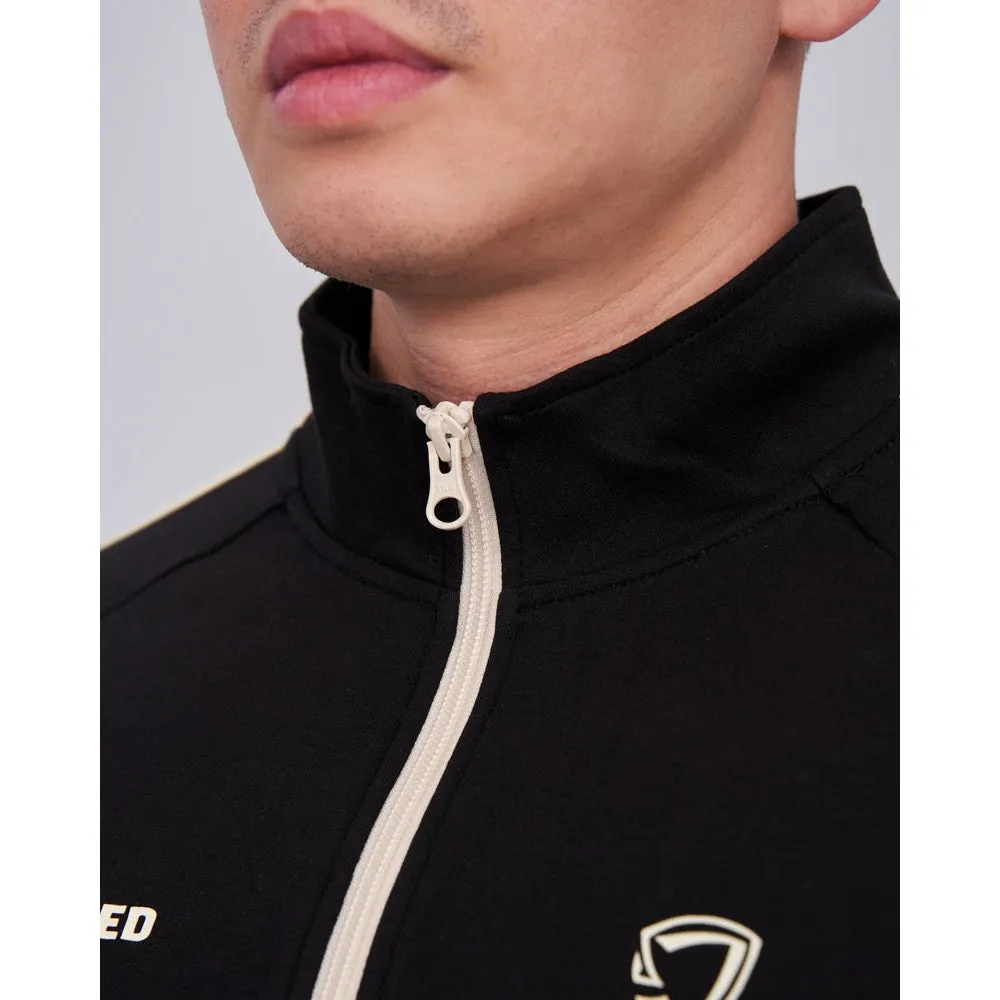TEAMJOINED JOINED STRIPE ZIP UP-BLACK/BEIGE