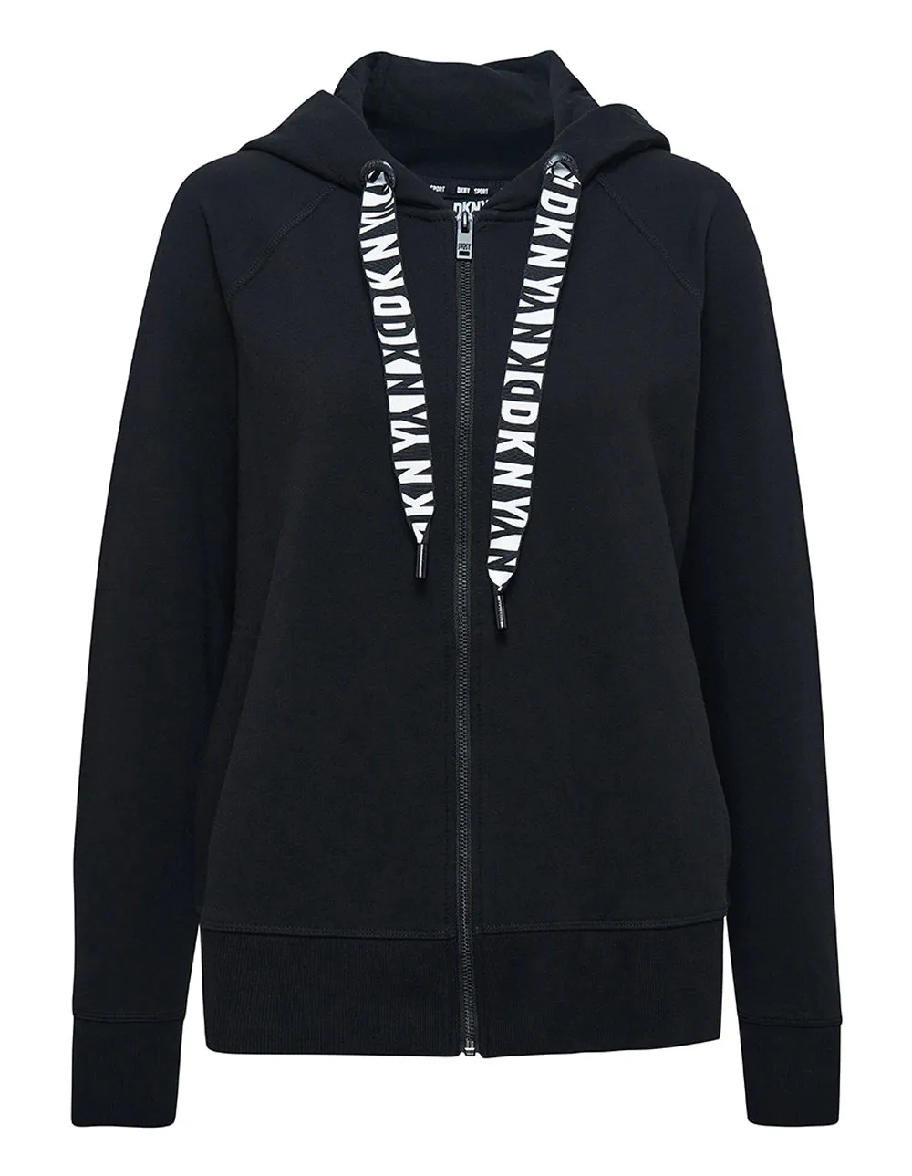 Two Tone Logo Drawcord Zip Hoodie