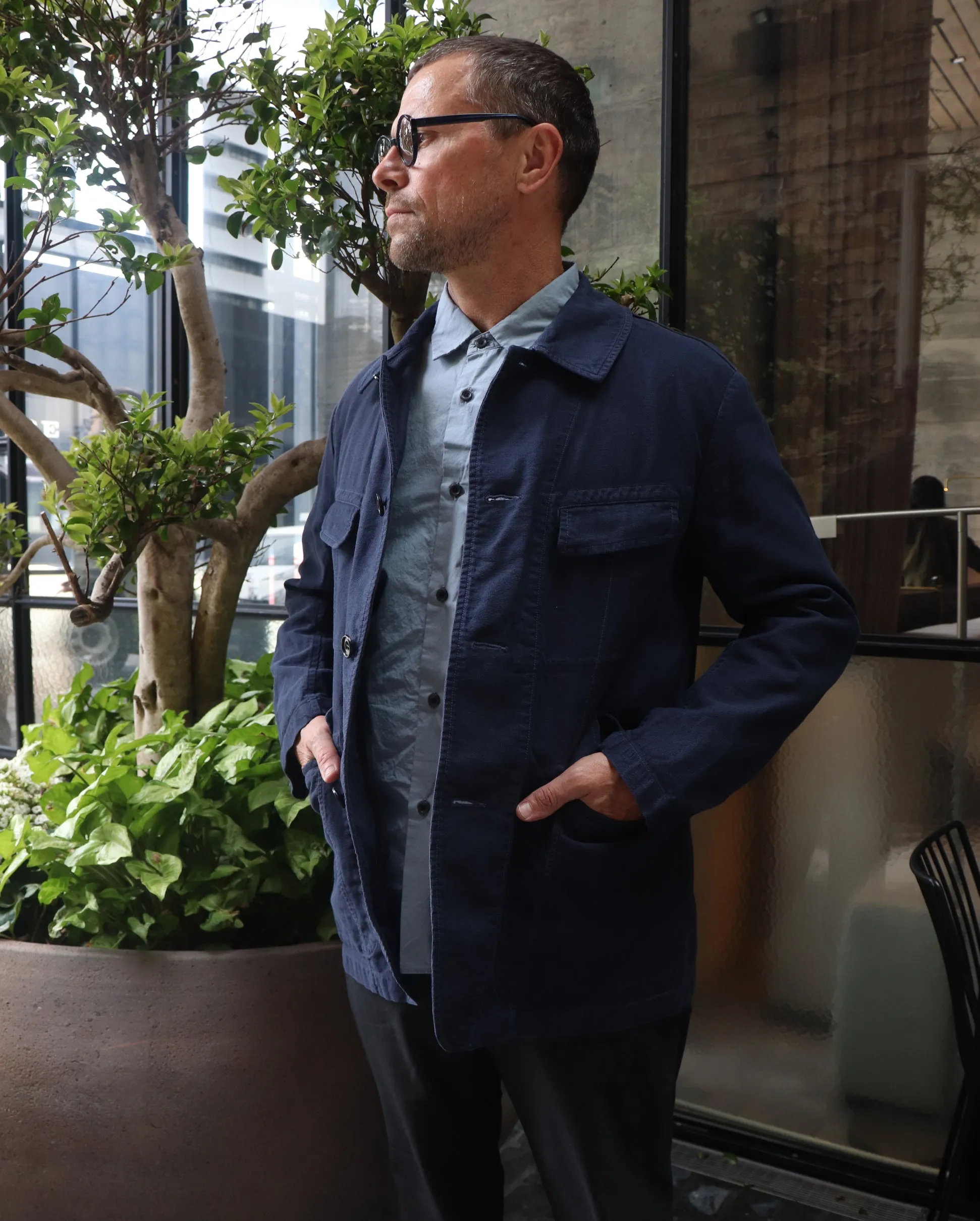 UNCUT RIDGES COVERALL JACKET / NAVY