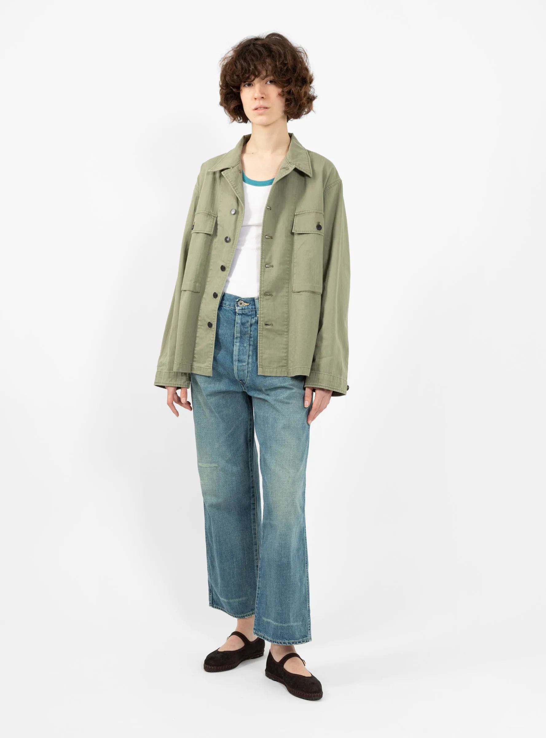 Wide Jacket Khaki Green