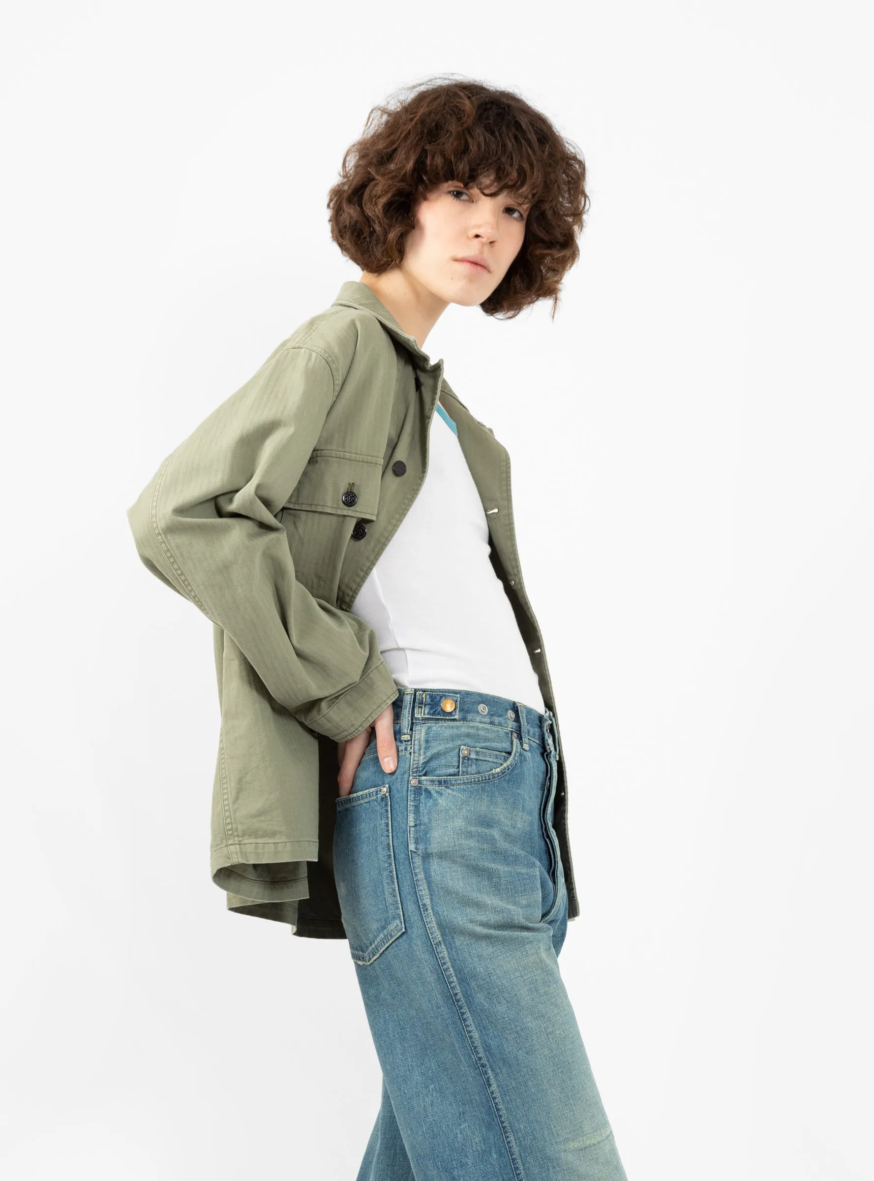 Wide Jacket Khaki Green